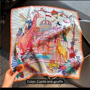 100% Mulberry Silk Retro Elegant Women'S Square Scarf